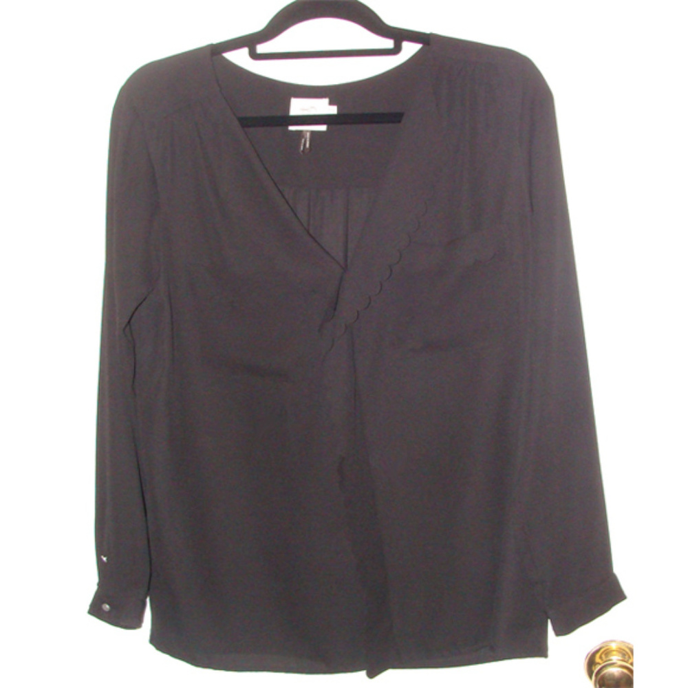Anthropology HD in Paris plus size black blouse 14 - Picture 3 of 5